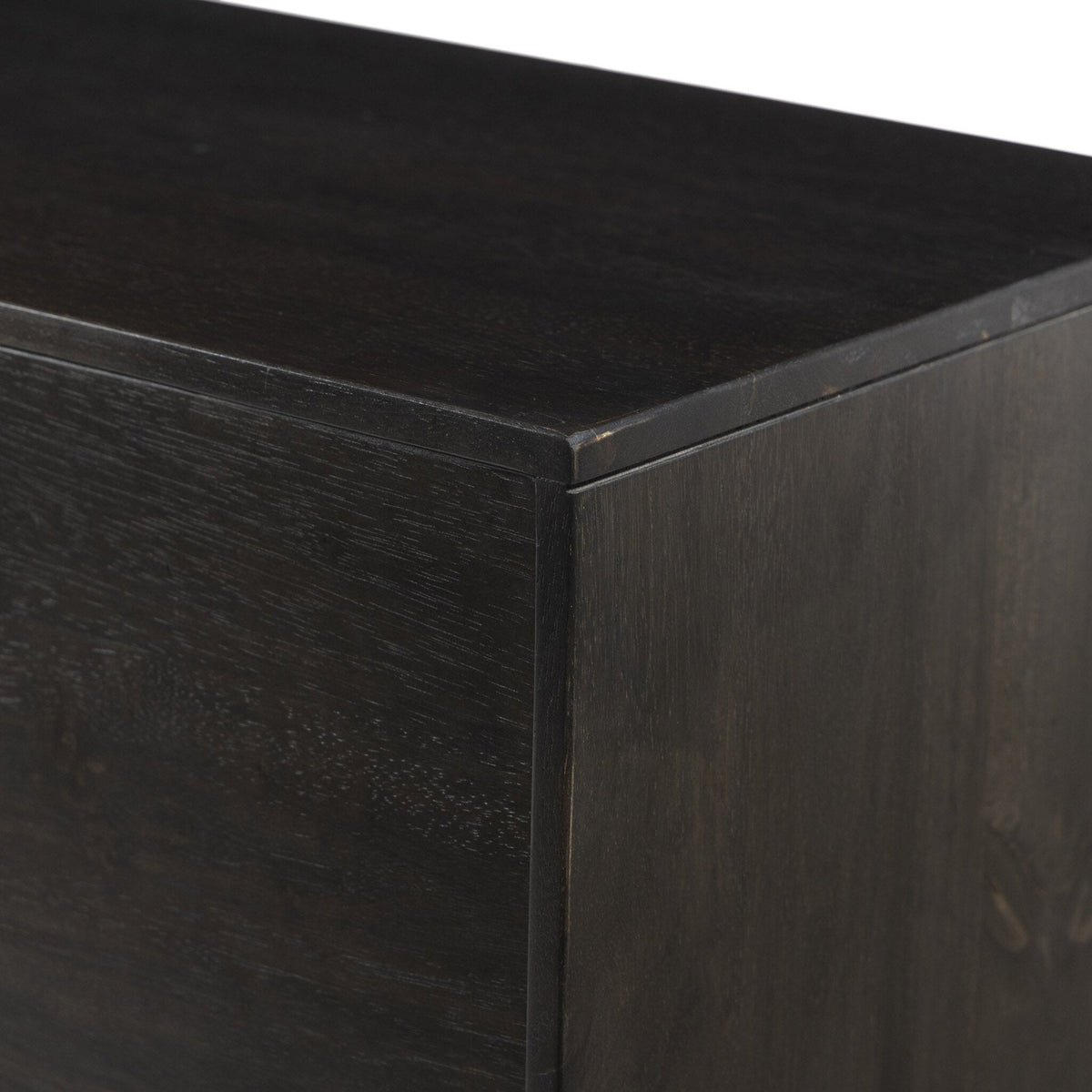 Reza Media Console - Worn Black Parawood