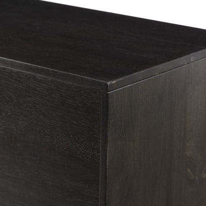Reza Media Console - Worn Black Parawood