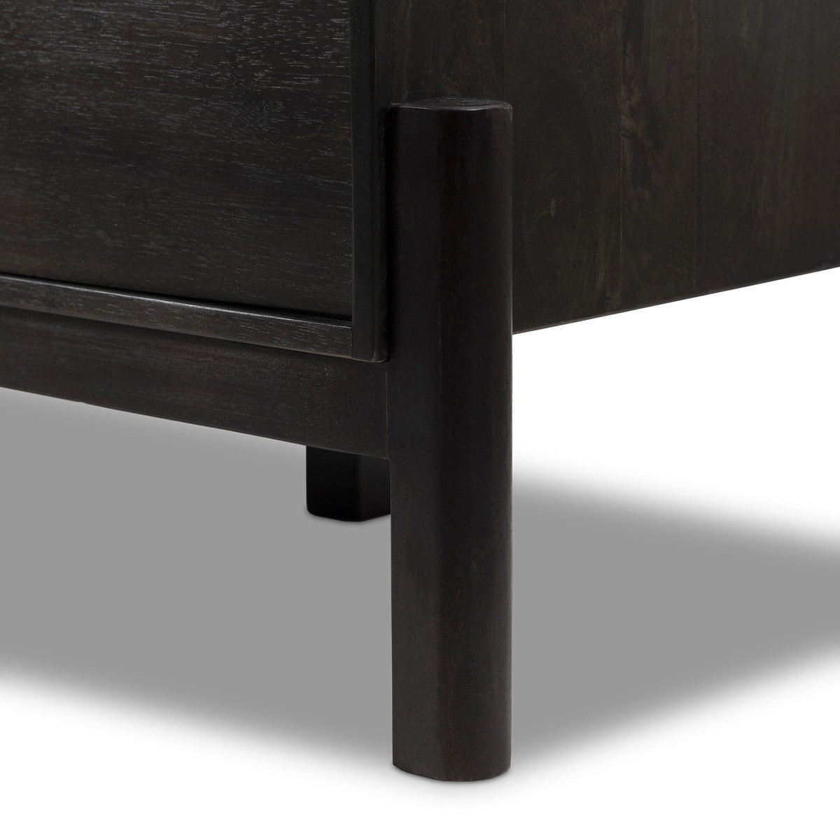 Reza Media Console - Worn Black Parawood