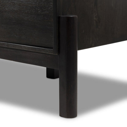 Reza Media Console - Worn Black Parawood