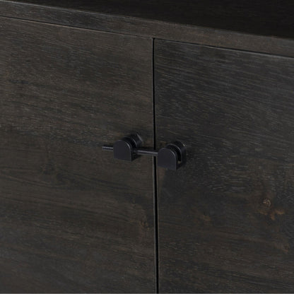 Reza Media Console - Worn Black Parawood