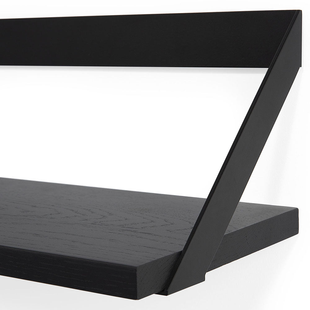 Ribbon Shelf - Black Oak/Black, 27.5"W