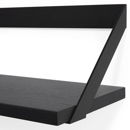 Ribbon Shelf - Black Oak/Black, 27.5"W