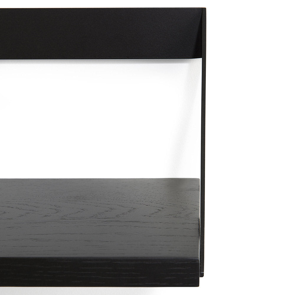 Ribbon Shelf - Black Oak/Black, 27.5"W
