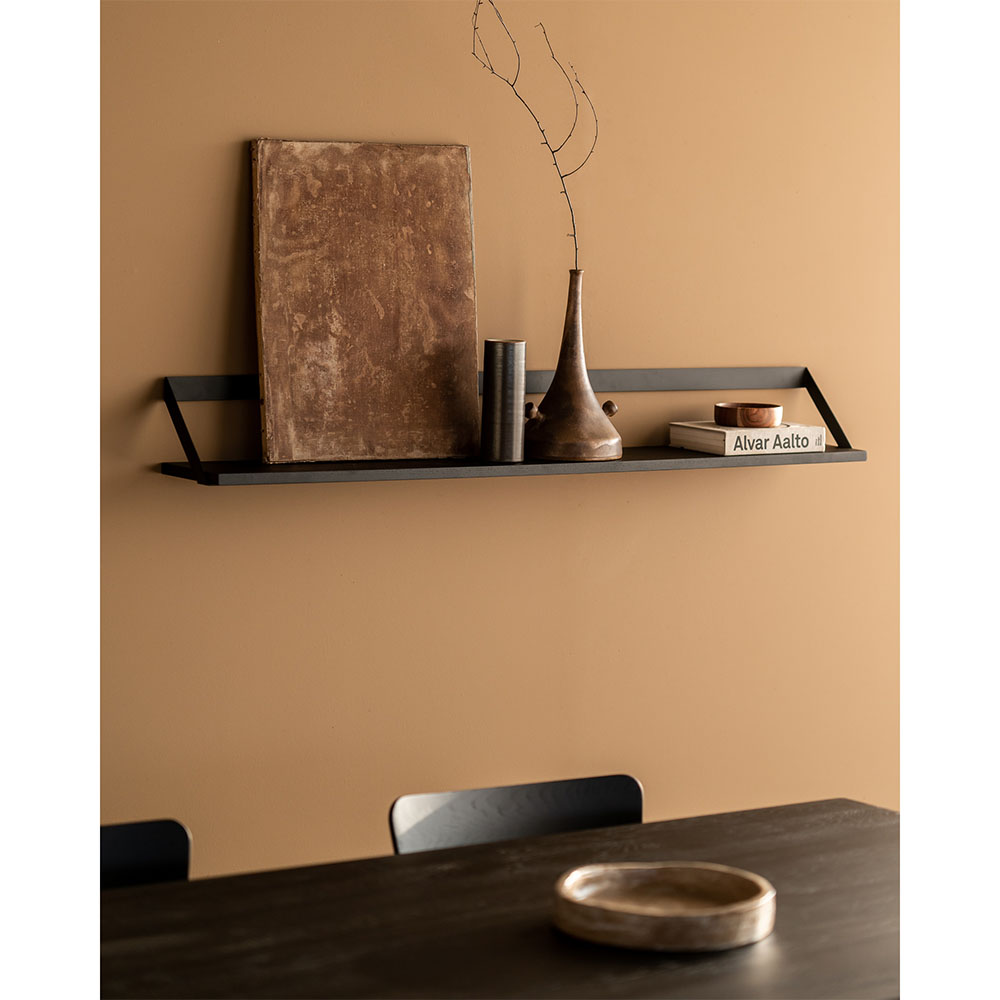 Ribbon Shelf - Black Oak/Black, 55"W