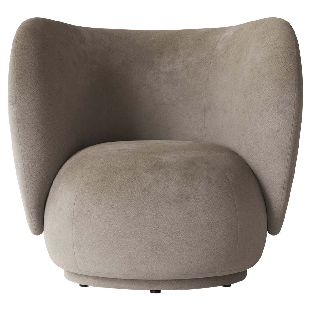 Rico Lounge Chair - Faded Velvet Beige