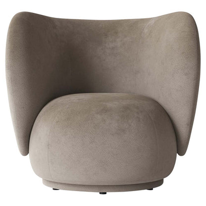 Rico Lounge Chair - Faded Velvet Beige