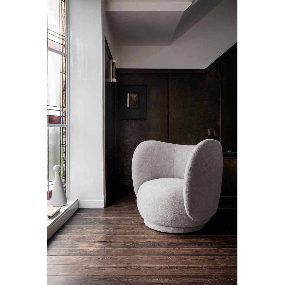 Rico Lounge Chair - Faded Velvet Beige