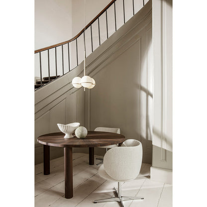 Rico Swivel Dining Chair - Boucle, Off-White