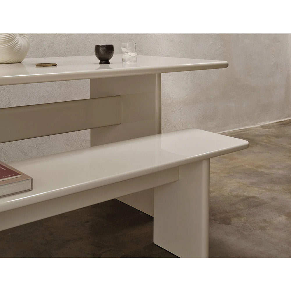 Rink Dining Table - Eggshell