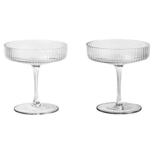 Ripple Champagne Saucer - Clear, Set Of 2