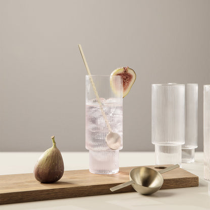 Ripple Long Drink Glasses - Clear