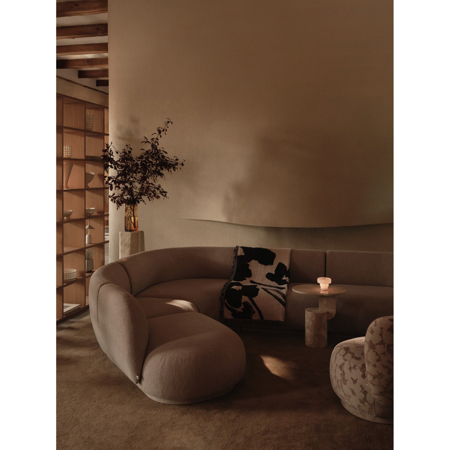 Ripple Portable Lamp - Pale Rose