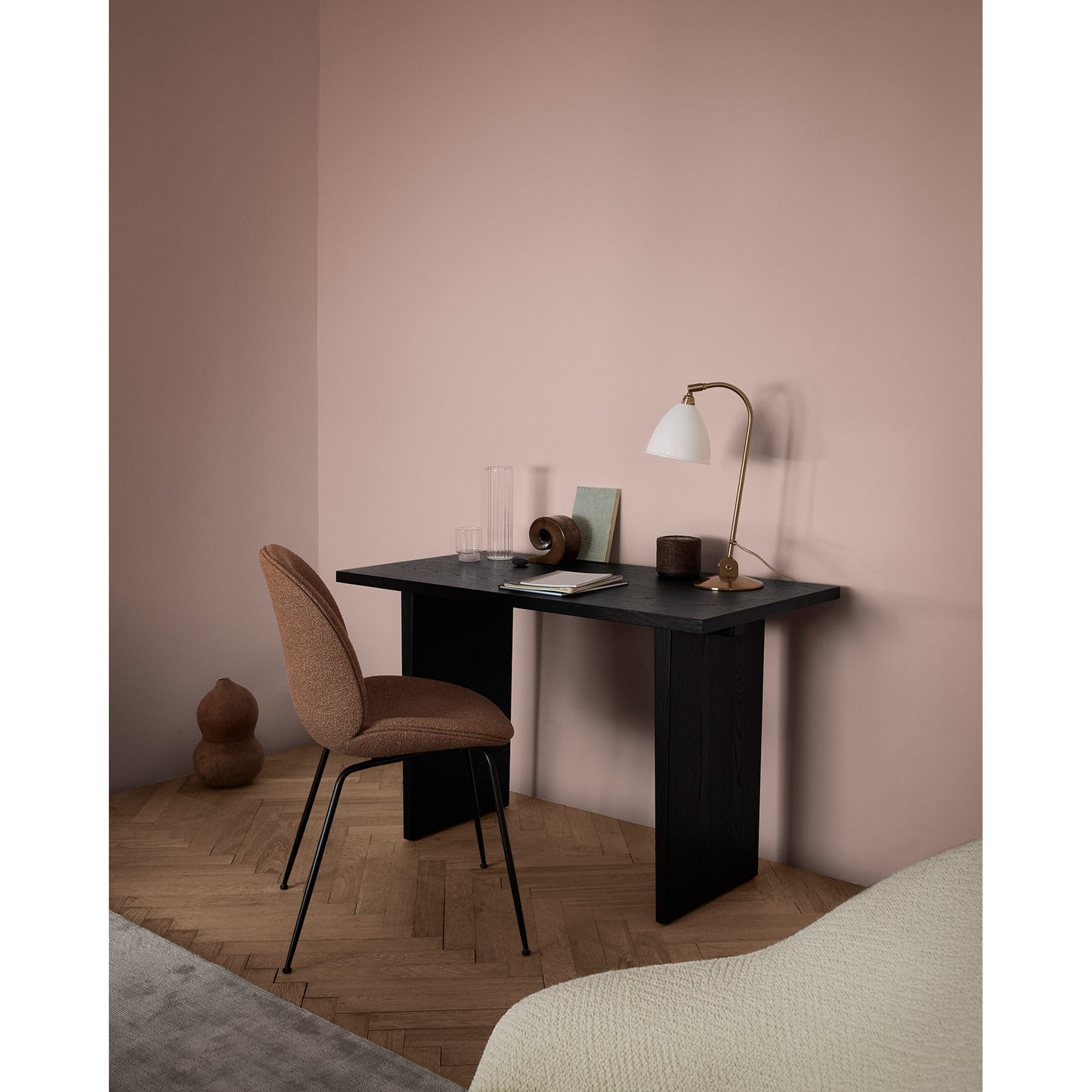 Private Desk - Brown/Black Oak