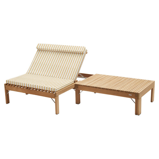 Riviera Outdoor Lounge Cushion - Golden Yellow Stripe