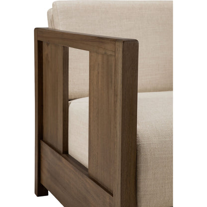 Roan Lounge Chair - Flax, Wild Brown Teak