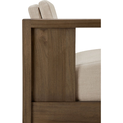 Roan Lounge Chair - Flax, Wild Brown Teak