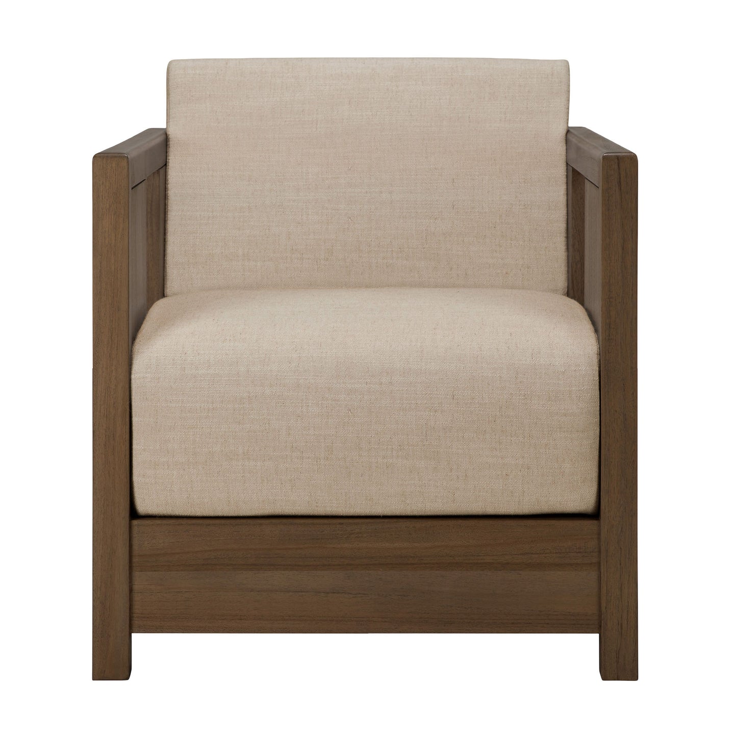 Roan Lounge Chair - Flax, Wild Brown Teak