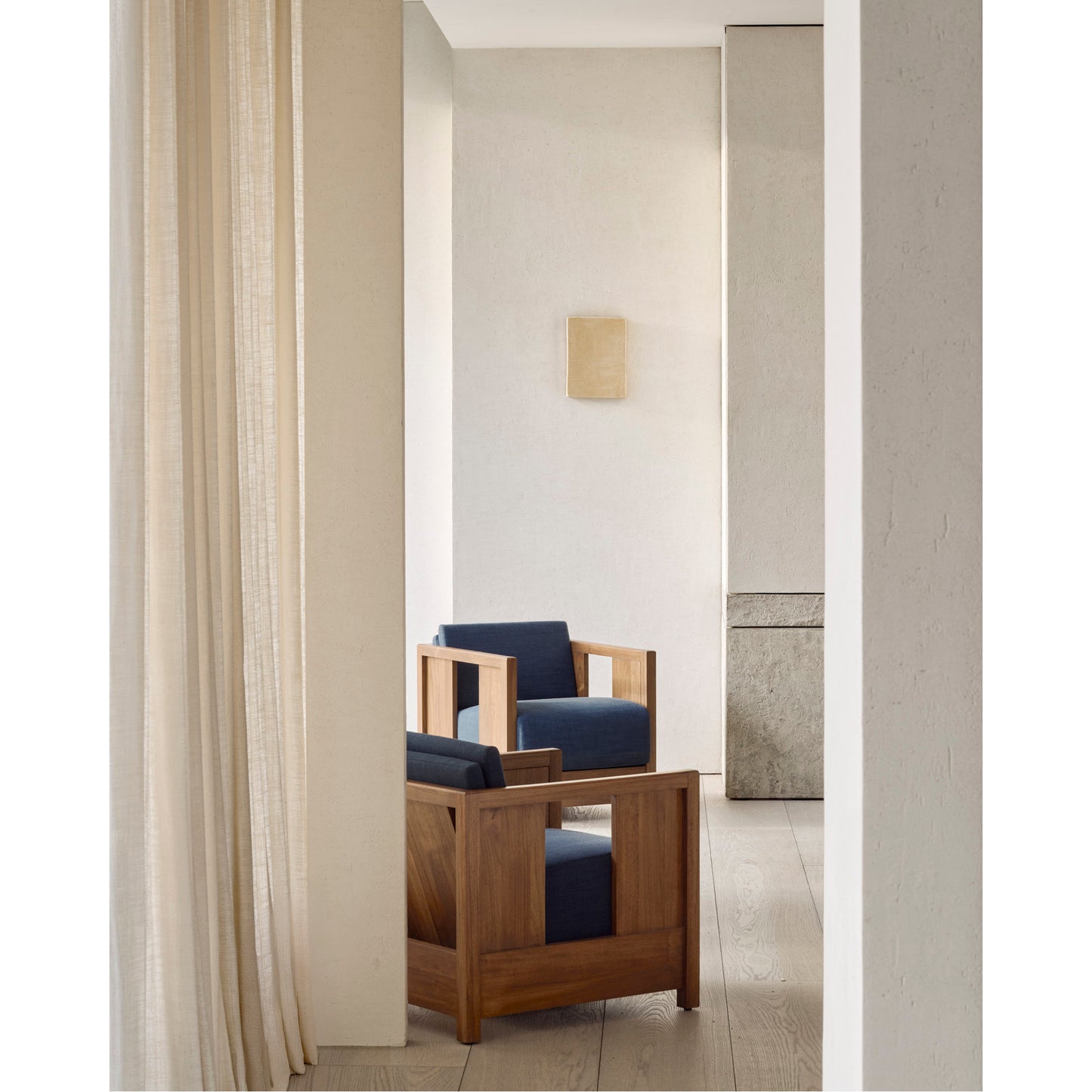 Roan Lounge Chair - Ink, Wild Brown Teak