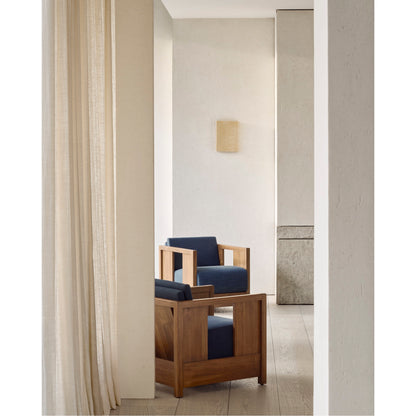 Roan Lounge Chair - Ink, Wild Brown Teak