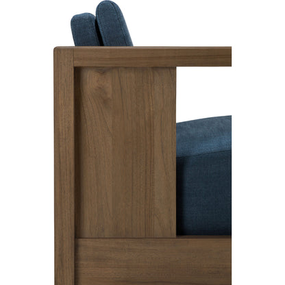 Roan Lounge Chair - Ink, Wild Brown Teak