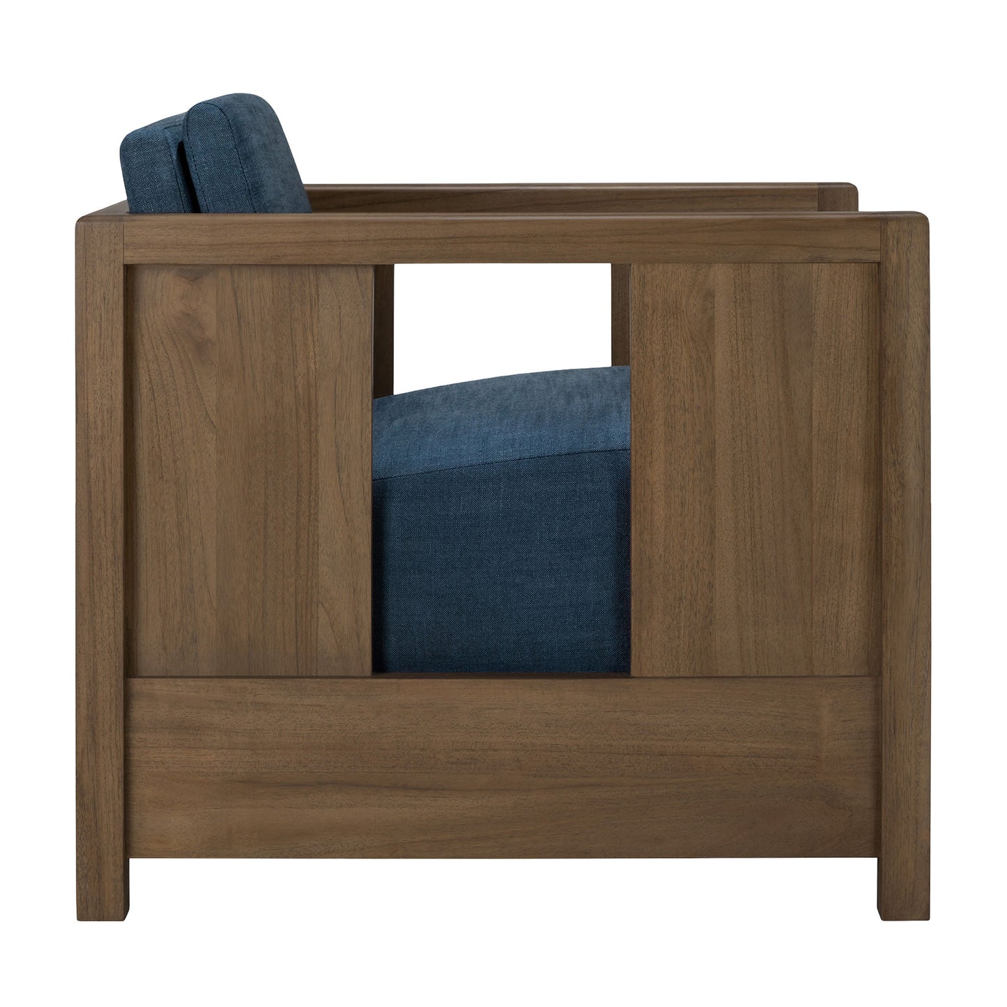 Roan Lounge Chair - Ink, Wild Brown Teak