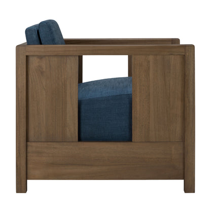 Roan Lounge Chair - Ink, Wild Brown Teak