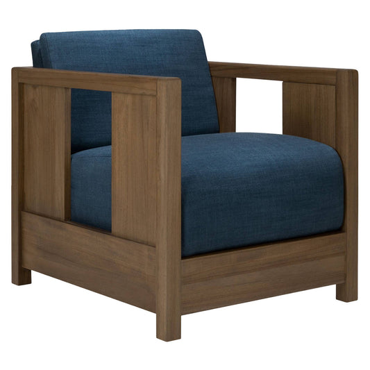 Roan Lounge Chair - Ink, Wild Brown Teak