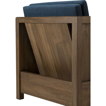 Roan Lounge Chair - Ink, Wild Brown Teak
