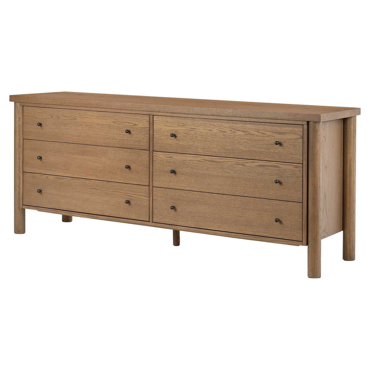 Roark 6 Drawer Dresser - Amber Oak Veneer