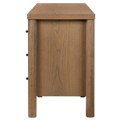 Roark 6 Drawer Dresser - Amber Oak Veneer
