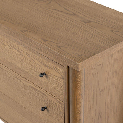 Roark 6 Drawer Dresser - Amber Oak Veneer