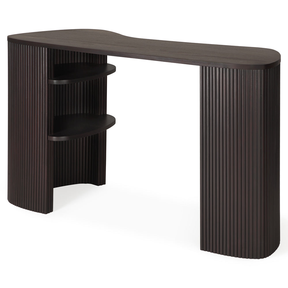 Roller Max Desk - Dark Brown Mahogany