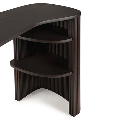 Roller Max Desk - Dark Brown Mahogany
