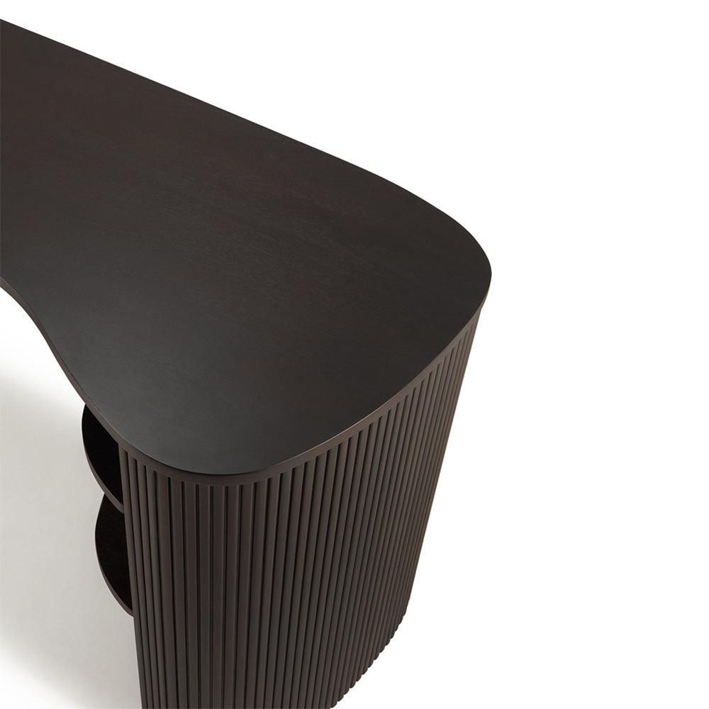 Roller Max Desk - Dark Brown Mahogany