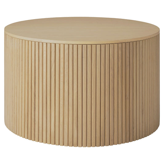 Roller Max Round Coffee Table - Oak - 14"H