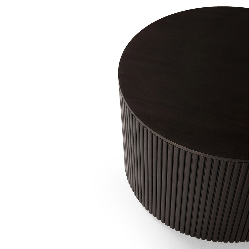 Roller Max Round Side Table - Dark Brown Mahogany