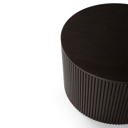 Roller Max Round Side Table - Dark Brown Mahogany