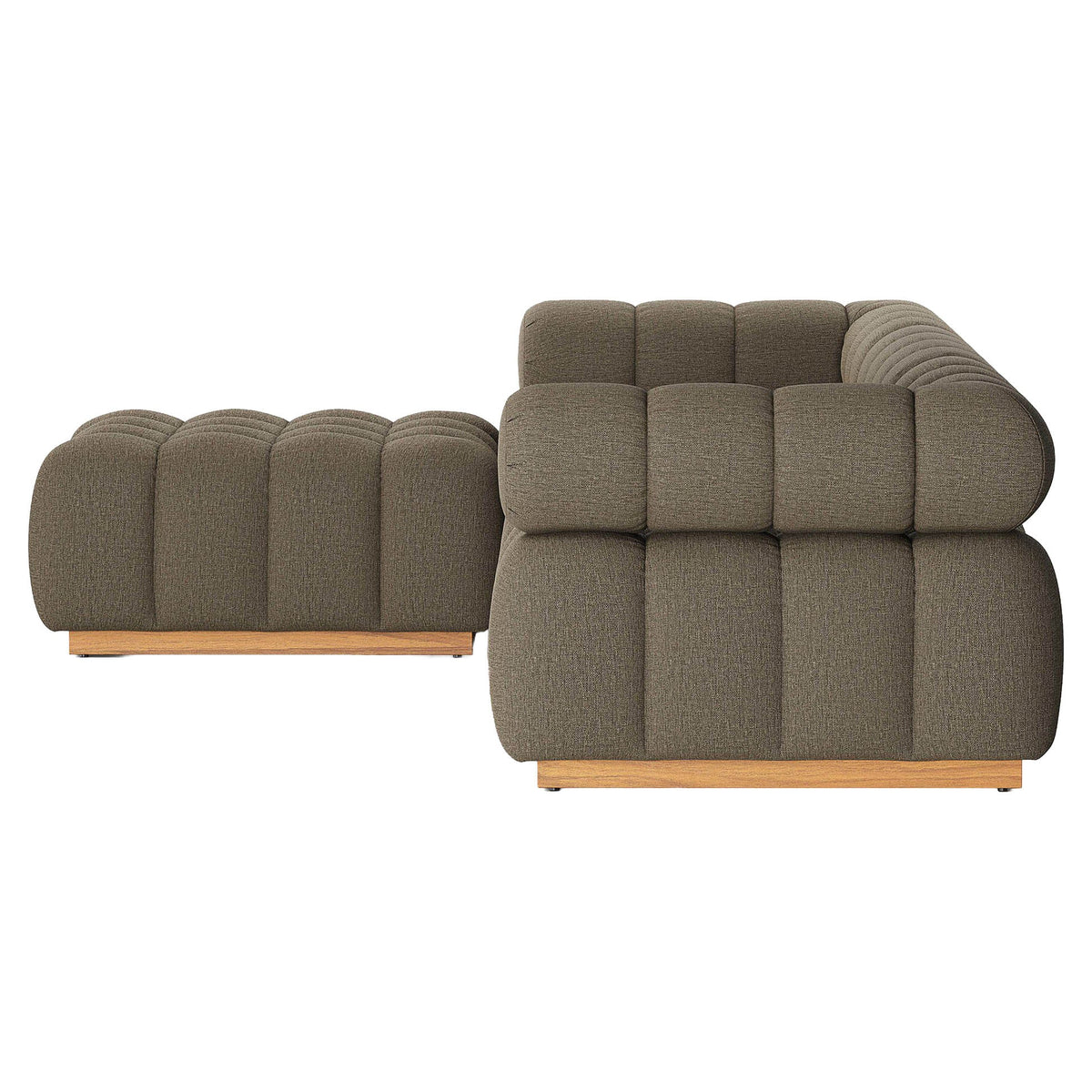 Roma Outdoor 3-Piece Sectional - Alessi Fawn - Left Chaise