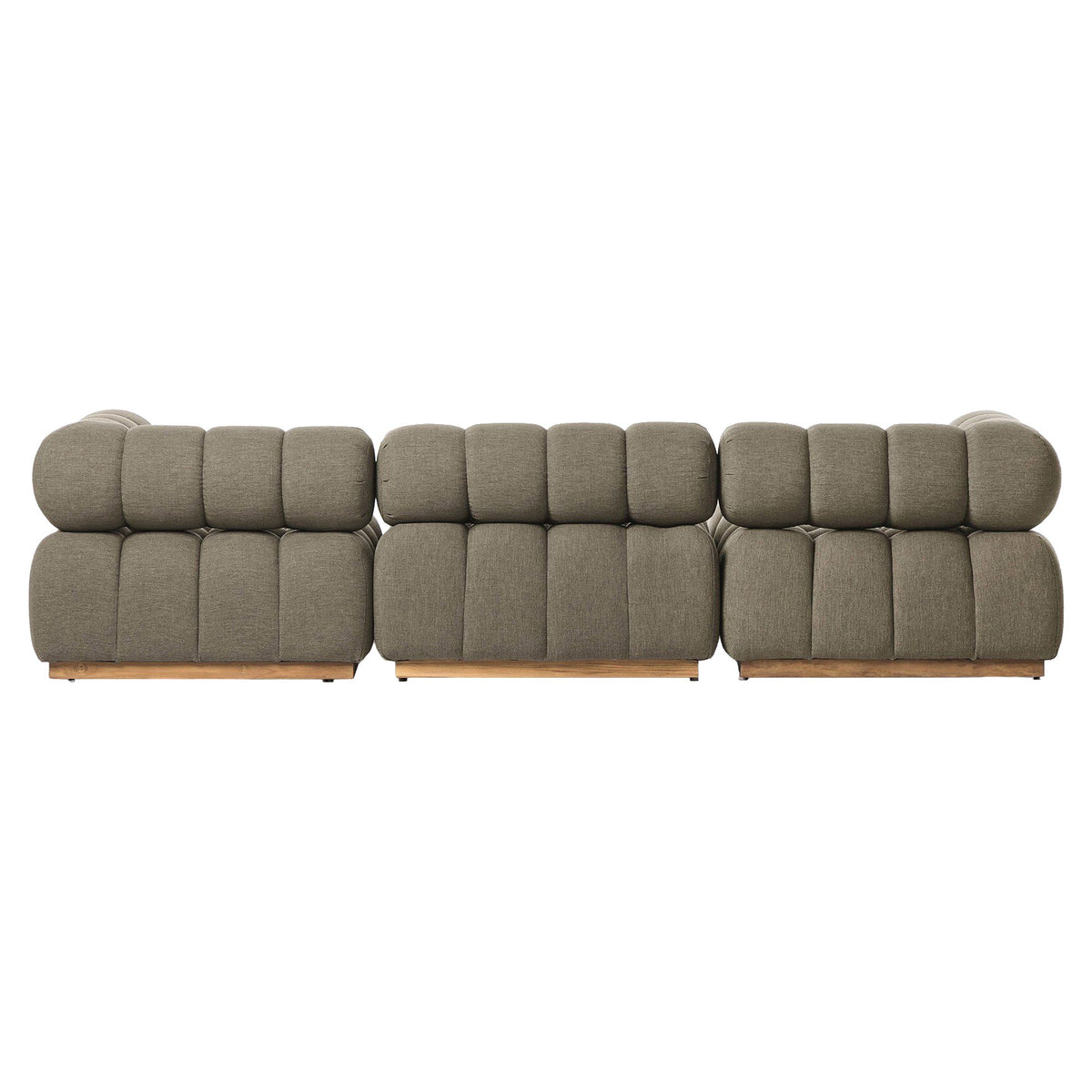 Roma Outdoor 3-Piece Sectional - Alessi Fawn - Left Chaise