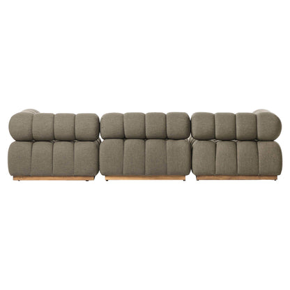Roma Outdoor 3-Piece Sectional - Alessi Fawn - Left Chaise