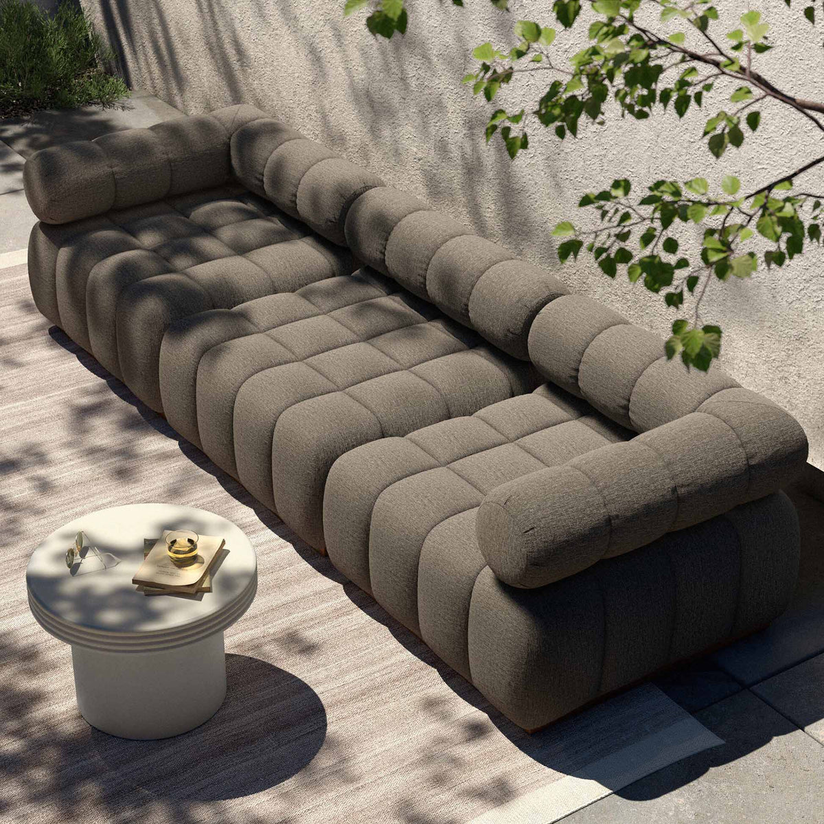 Roma Outdoor 3-Piece Sectional - Alessi Fawn - Modular