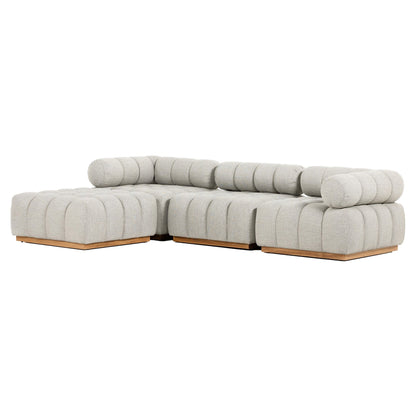 Roma Outdoor 3-Piece Sectional - Faye Ash - Left Chaise