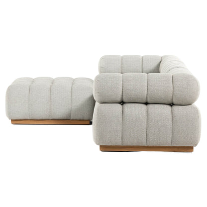 Roma Outdoor 3-Piece Sectional - Faye Ash - Left Chaise