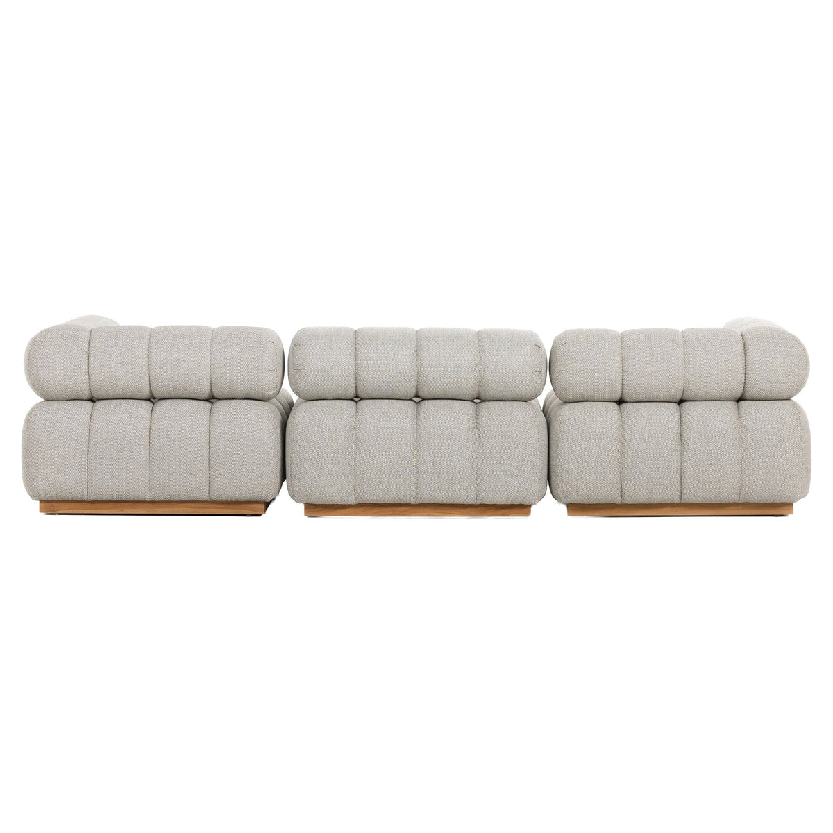 Roma Outdoor 3-Piece Sectional - Faye Ash - Left Chaise