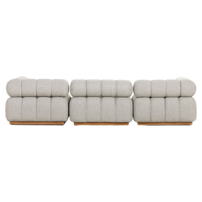 Roma Outdoor 3-Piece Sectional - Faye Ash - Left Chaise