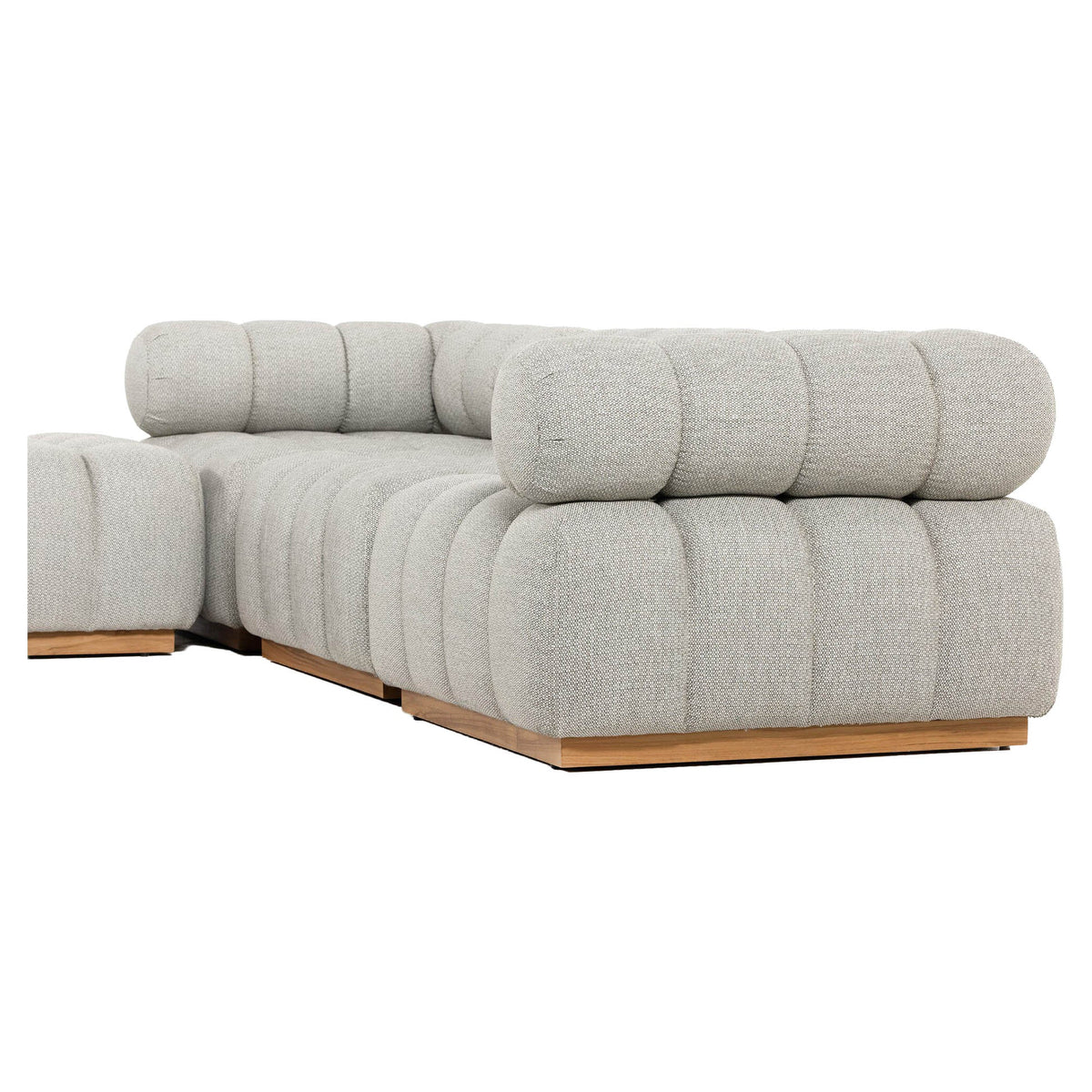 Roma Outdoor 3-Piece Sectional - Faye Ash - Left Chaise