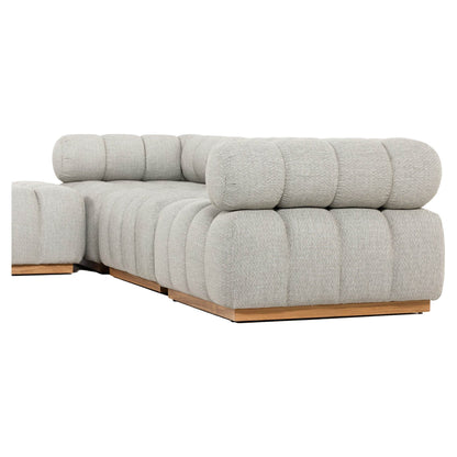 Roma Outdoor 3-Piece Sectional - Faye Ash - Left Chaise