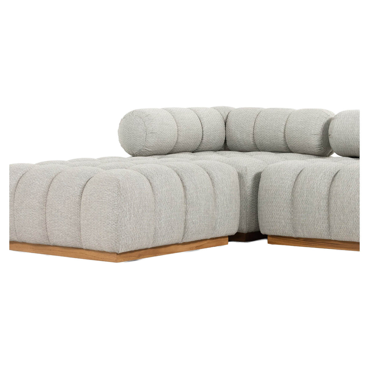 Roma Outdoor 3-Piece Sectional - Faye Ash - Left Chaise