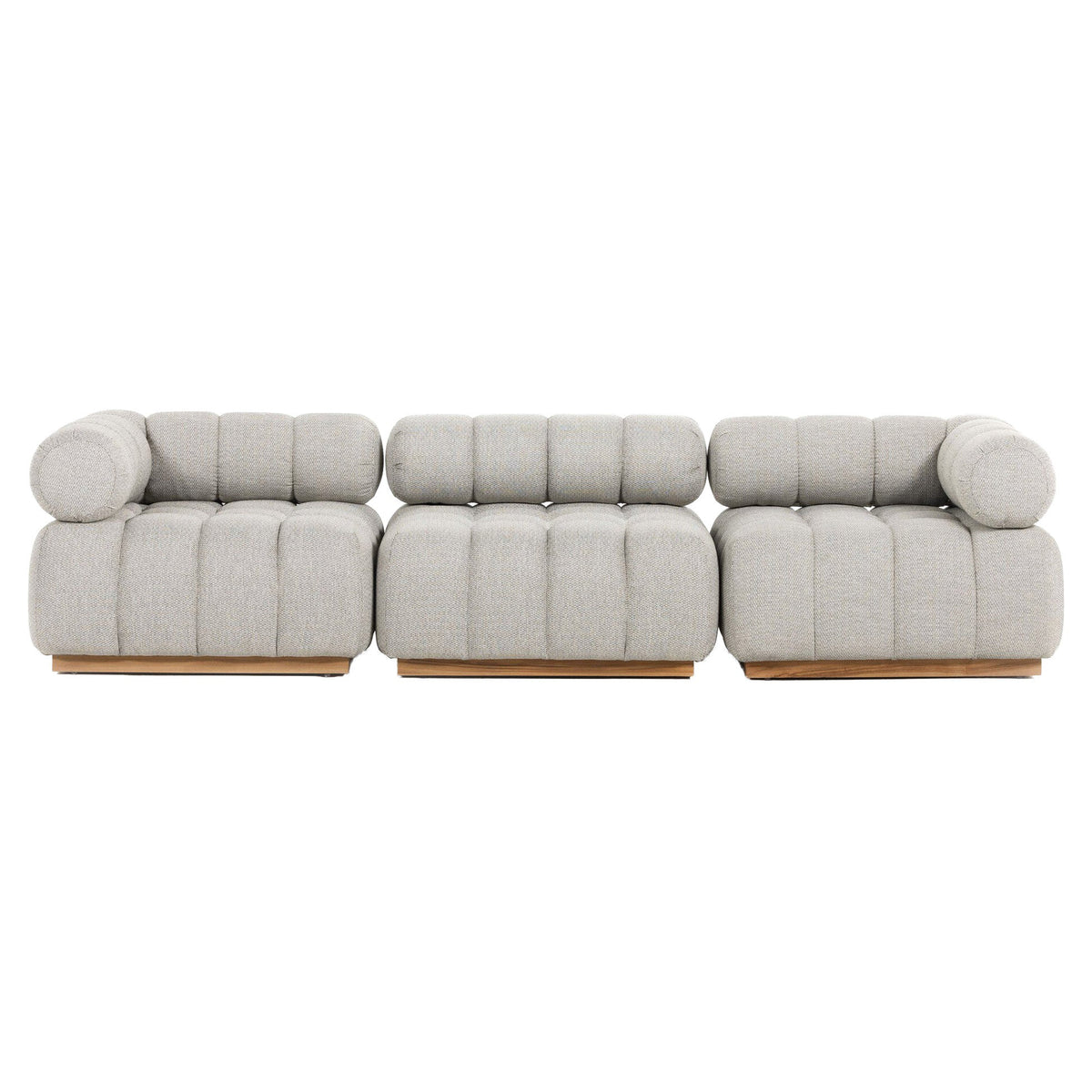Roma Outdoor 3-Piece Sectional - Faye Ash - Modular